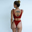 Elegant Two-Piece Women's Bikini with Lace-Up Back