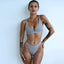 Elegant Two-Piece Women's Bikini with Lace-Up Back