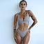 Elegant Two-Piece Women's Bikini with Lace-Up Back
