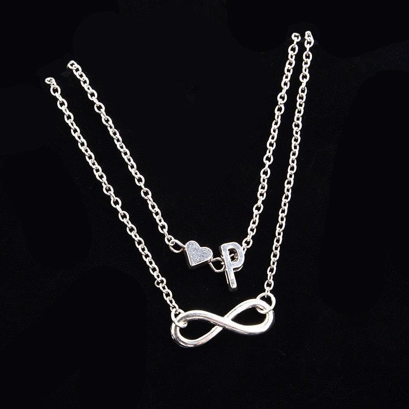 Bracelet Infini Géométrique Argenté Élégant pour Femmes