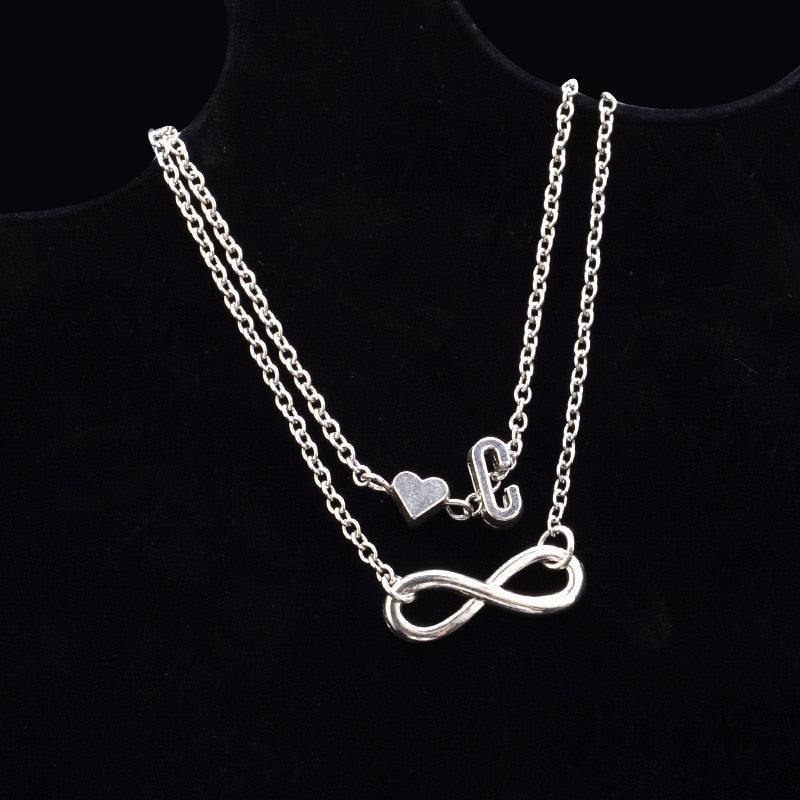 Bracelet Infini Géométrique Argenté Élégant pour Femmes