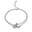 Bracelet Infini Géométrique Argenté Élégant pour Femmes