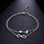 Bracelet Infini Géométrique Argenté Élégant pour Femmes