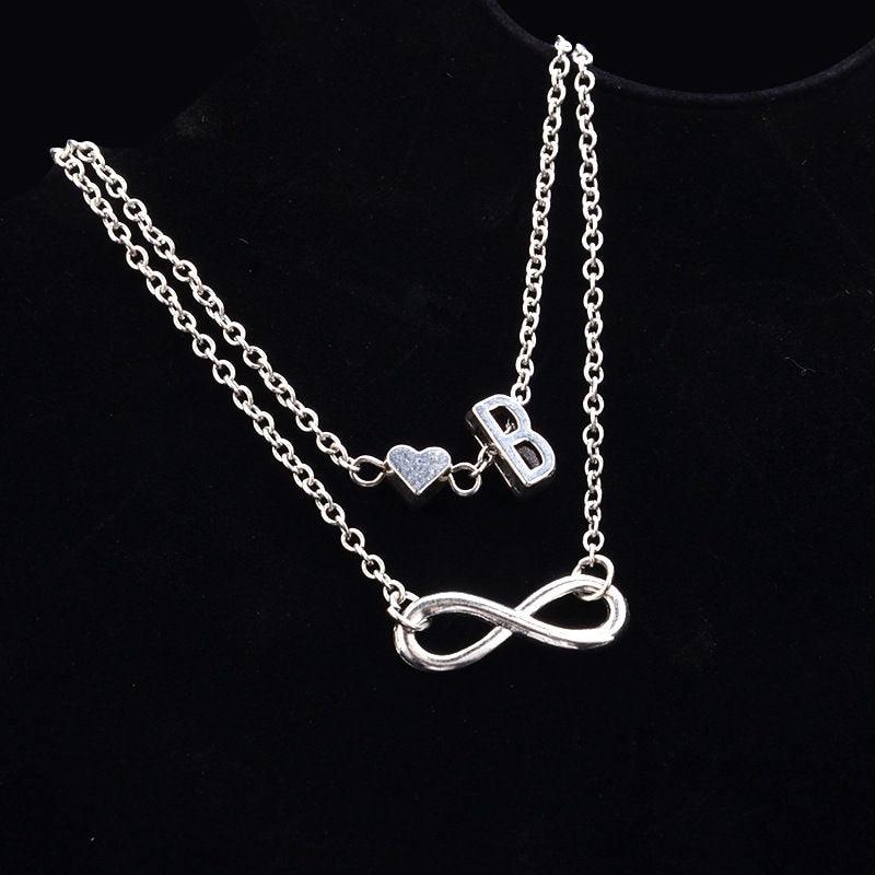 Bracelet Infini Géométrique Argenté Élégant pour Femmes