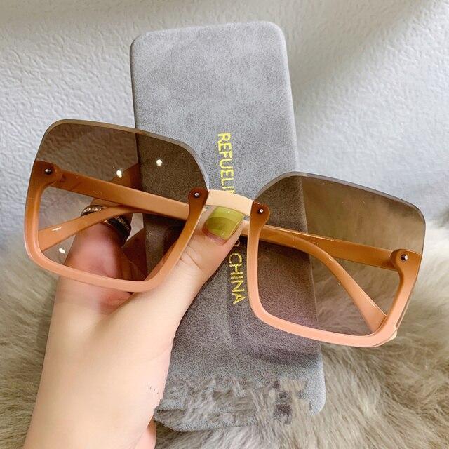 Gafas de sol cuadradas de gran tamaño con protección UV400