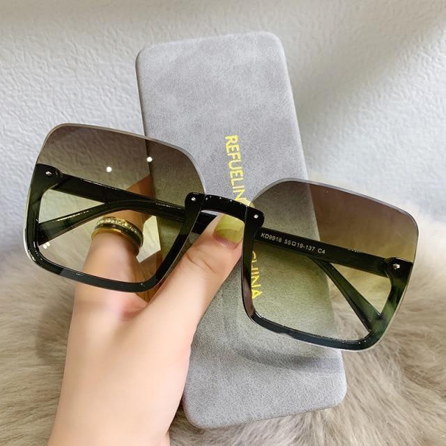 Gafas de sol cuadradas de gran tamaño con protección UV400