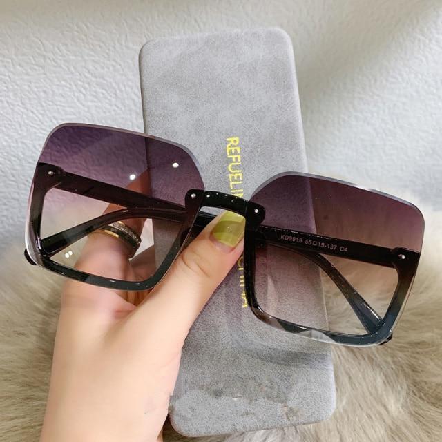 Gafas de sol cuadradas de gran tamaño con protección UV400