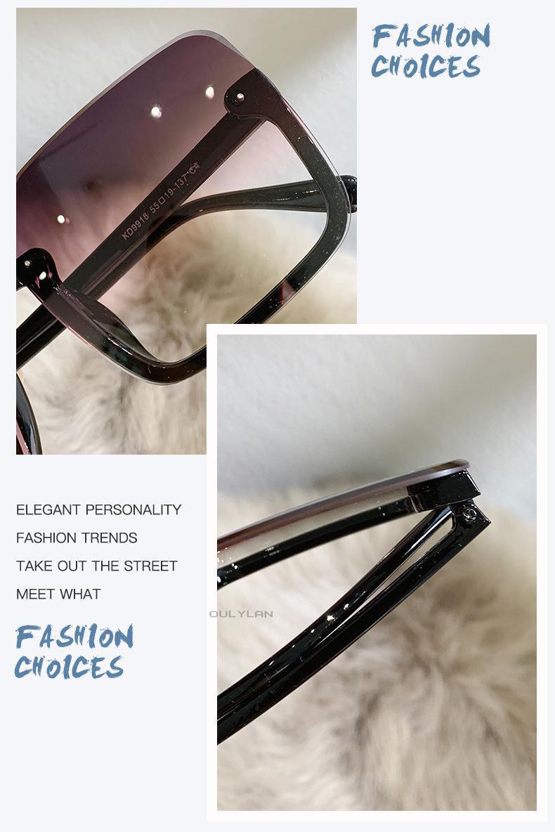 Gafas de sol cuadradas de gran tamaño con protección UV400