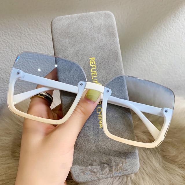 Gafas de sol cuadradas de gran tamaño con protección UV400
