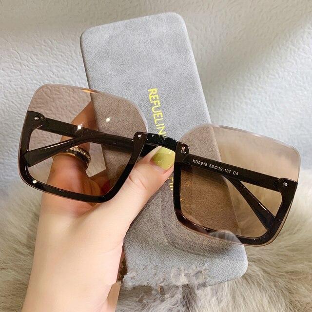 Gafas de sol cuadradas de gran tamaño con protección UV400