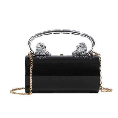 Versatile Solid Color Acrylic Crossbody Handbag for Women