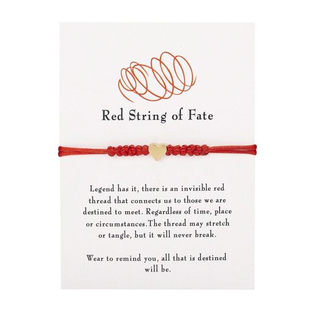 Bracelet en Fil Rouge à 7 Nœuds Fait Main pour la Chance et l'Amitié