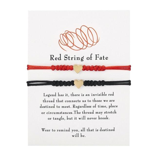 Bracelet en Fil Rouge à 7 Nœuds Fait Main pour la Chance et l'Amitié