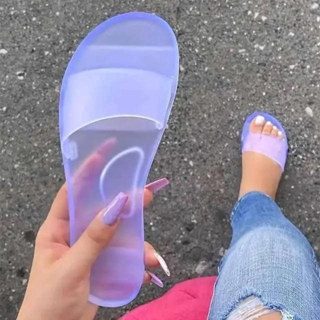 Elegant Summer Jelly Slippers for Women in Candy Colors