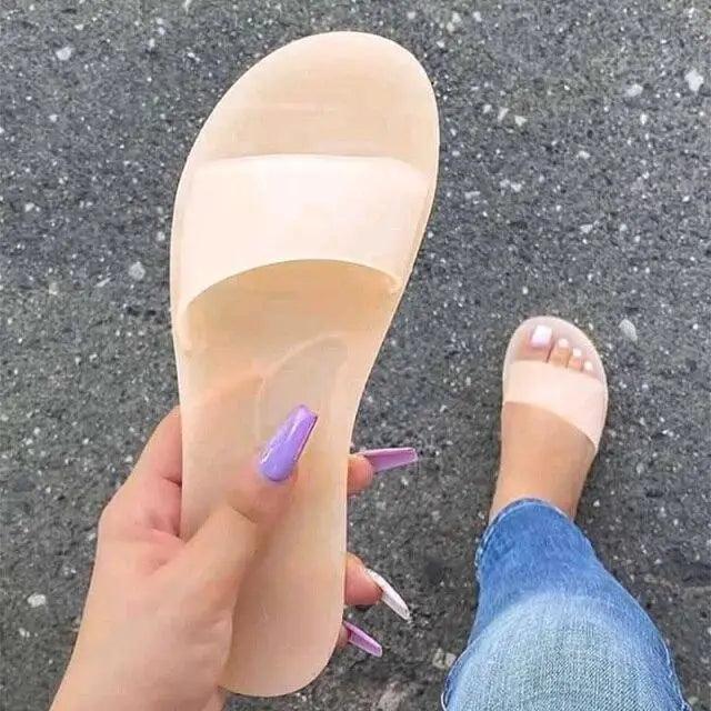Elegant Summer Jelly Slippers for Women in Candy Colors