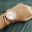 Ensemble de Montre Élégante en Argent avec Rhinestones pour Femmes