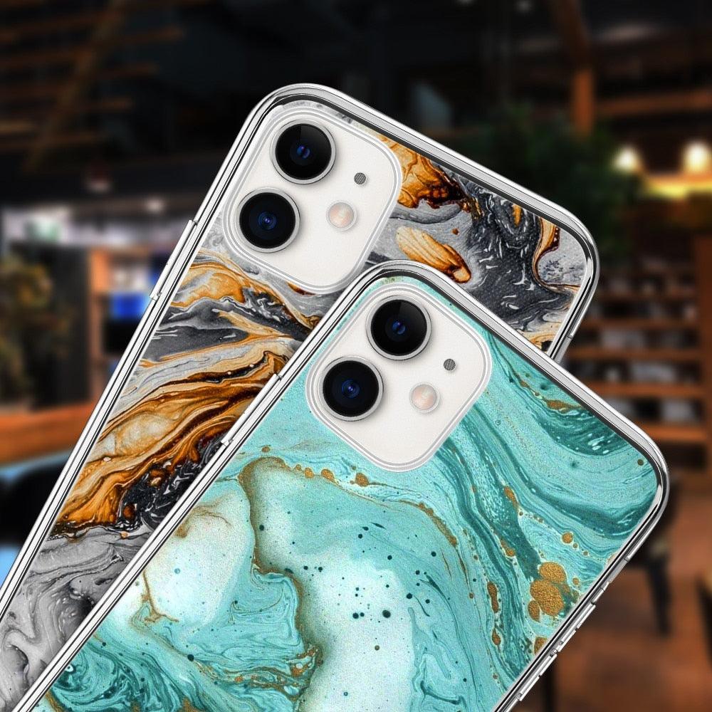 Fashion Marble Pattern Phone Case for iPhone Models