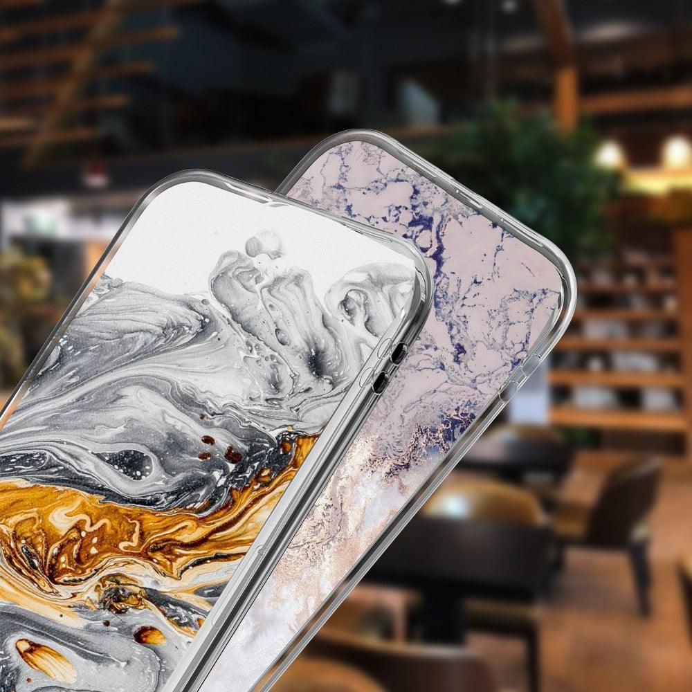 Fashion Marble Pattern Phone Case for iPhone Models