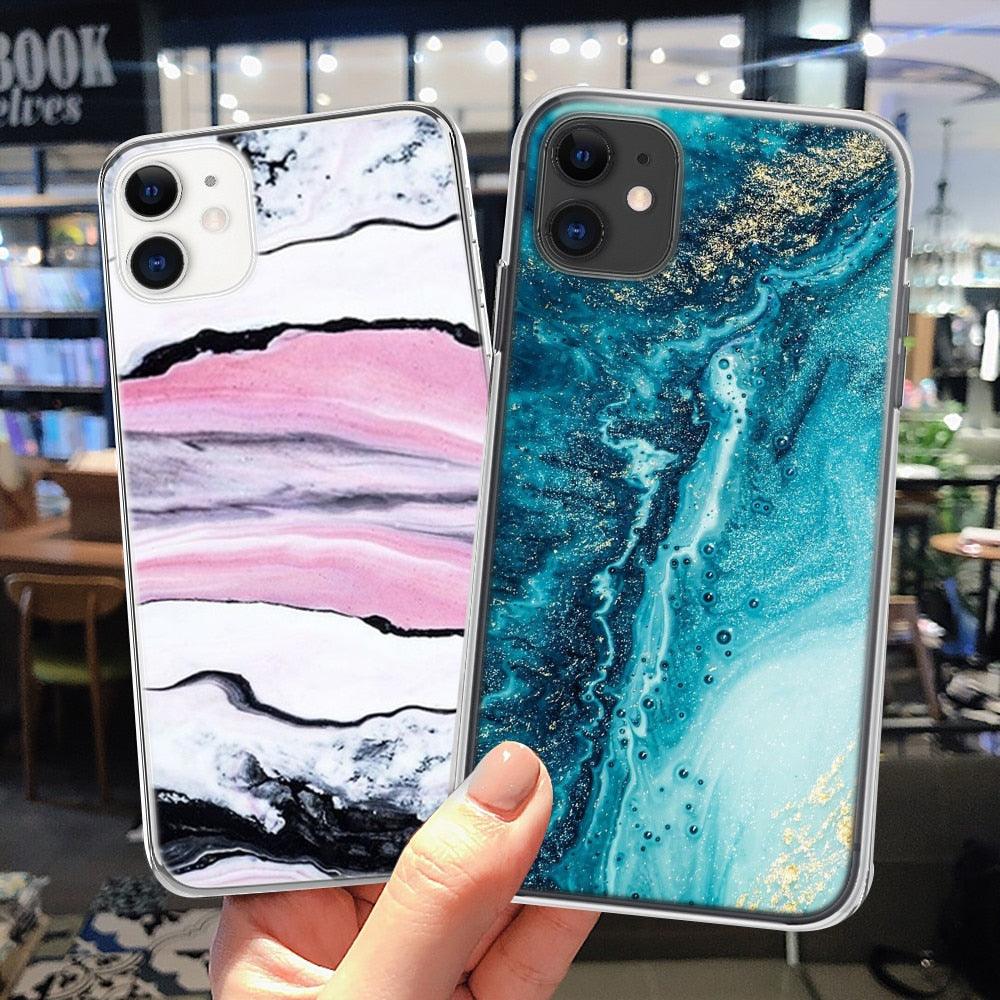 Fashion Marble Pattern Phone Case for iPhone Models