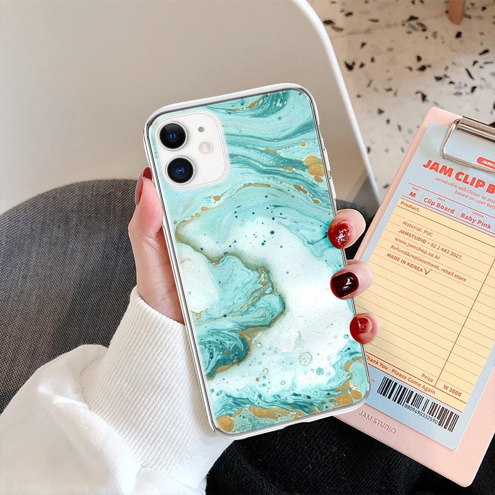 Fashion Marble Pattern Phone Case for iPhone Models