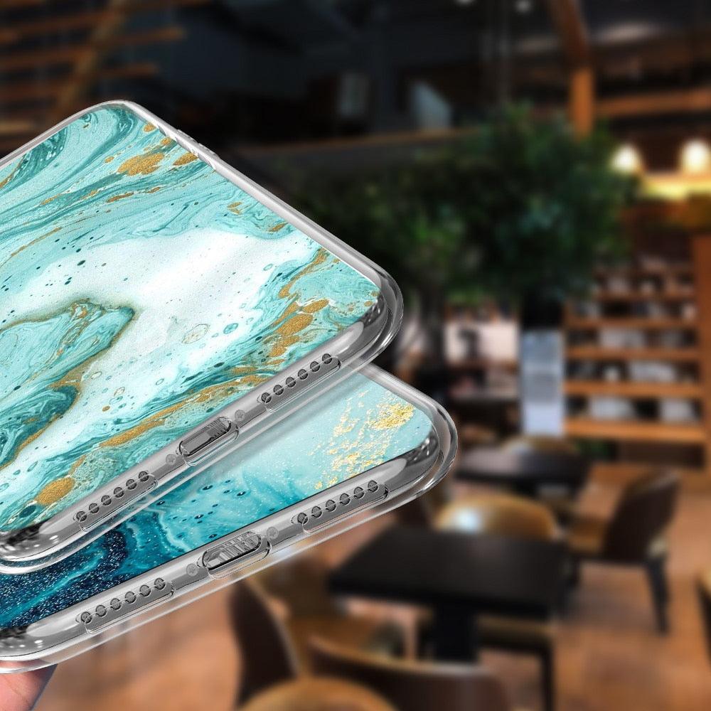 Fashion Marble Pattern Phone Case for iPhone Models