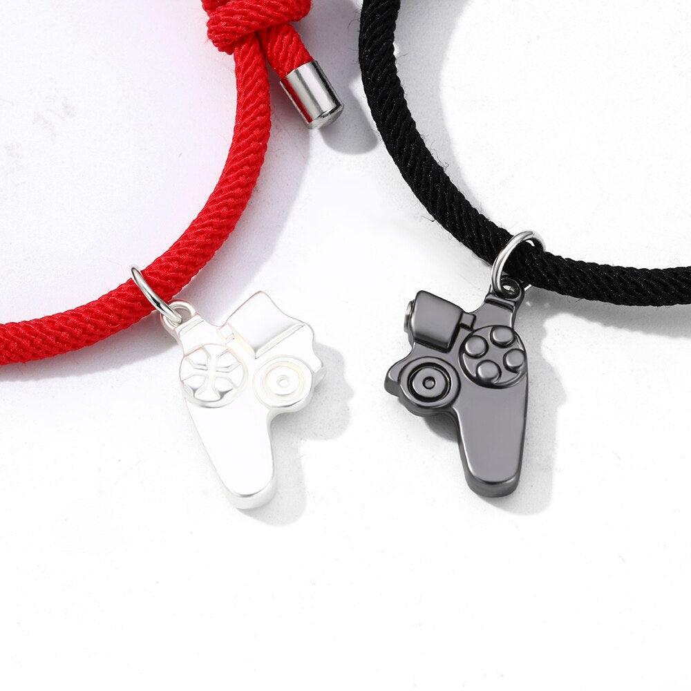 Bracelets Couple Manette Magnétique - Cadeau Parfait pour Amis
