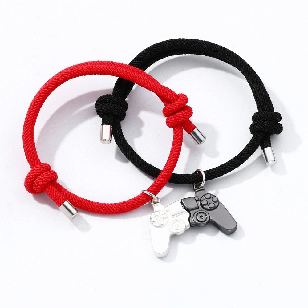 Bracelets Couple Manette Magnétique - Cadeau Parfait pour Amis