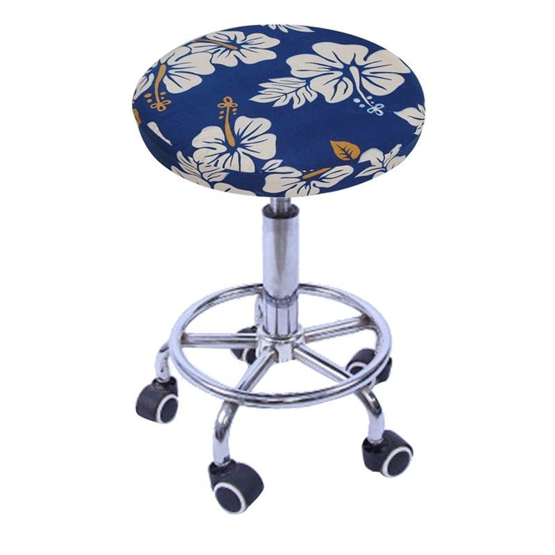 Housse de Chaise Ronde Imprimée Fashion - Protecteur Élastique et Extensible