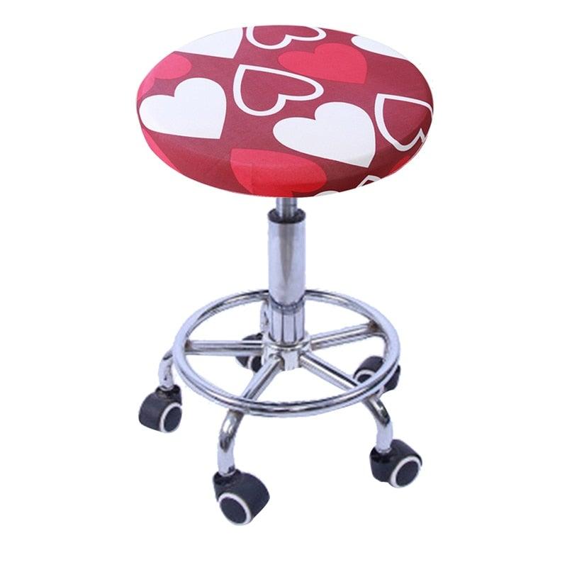Housse de Chaise Ronde Imprimée Fashion - Protecteur Élastique et Extensible
