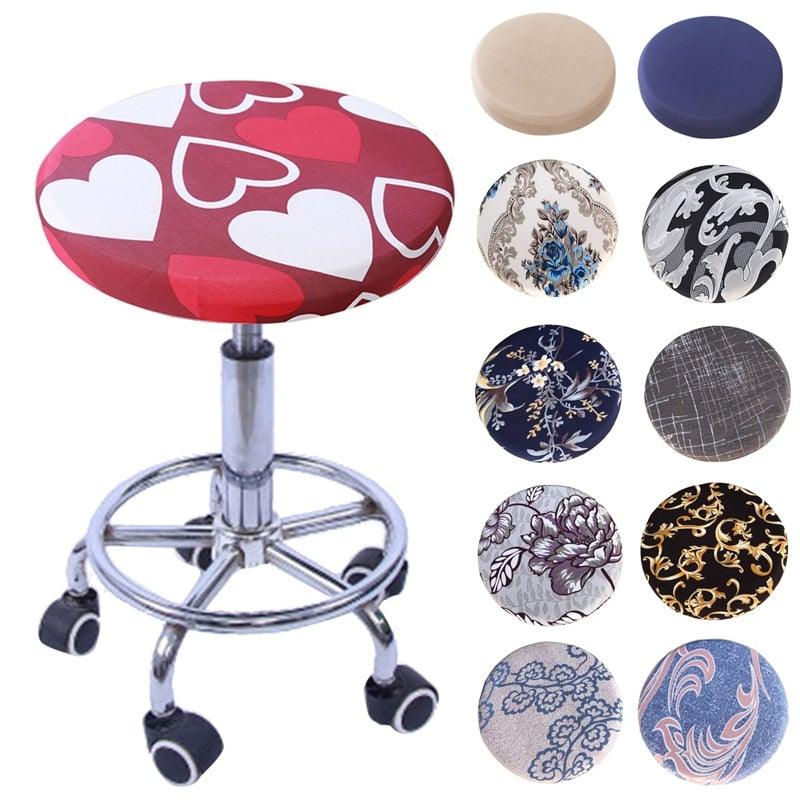 Housse de Chaise Ronde Imprimée Fashion - Protecteur Élastique et Extensible
