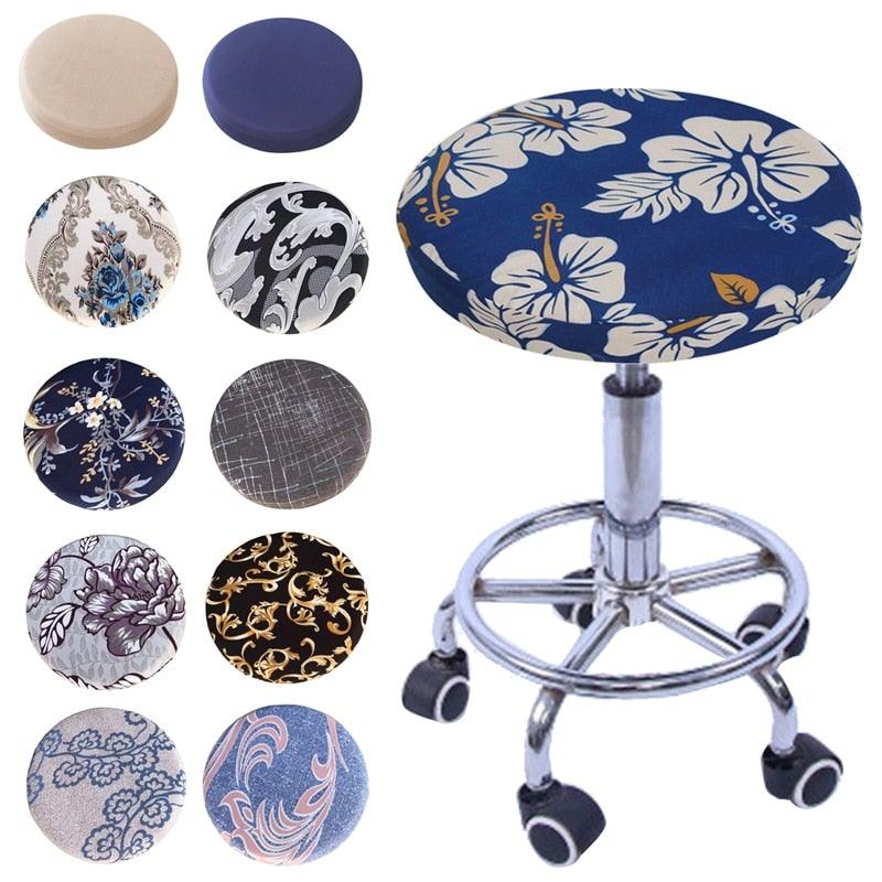 Housse de Chaise Ronde Imprimée Fashion - Protecteur Élastique et Extensible