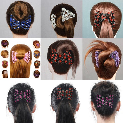 Elegant Double Bead Hair Clip for Women