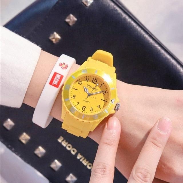 Montre à Quartz en Silicone pour Femmes - Décontractée et Sportive