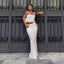 Fashion suspender two-piece scale skirt set - Korvel