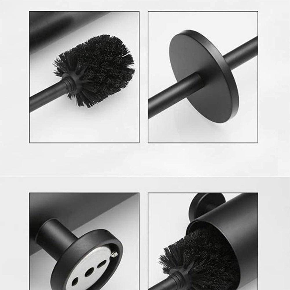 Ensemble de support de brosse de toilette en acier inoxydable premium
