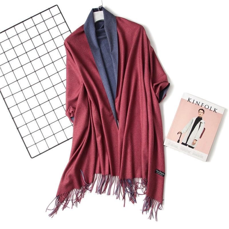 Elegant Cashmere Winter Scarf - Lightweight & Versatile Shawl for Women - Korvel