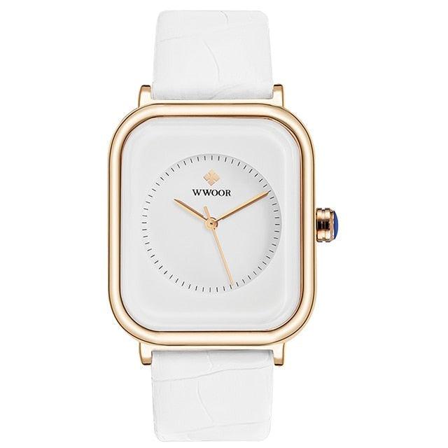 Montre à Quartz Rectangulaire Minimaliste Élégante pour Femme