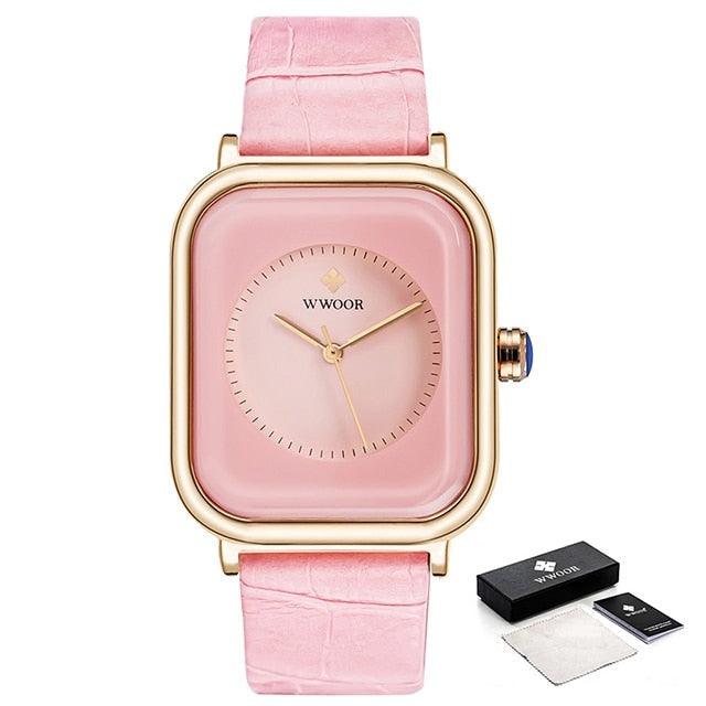 Montre à Quartz Rectangulaire Minimaliste Élégante pour Femme