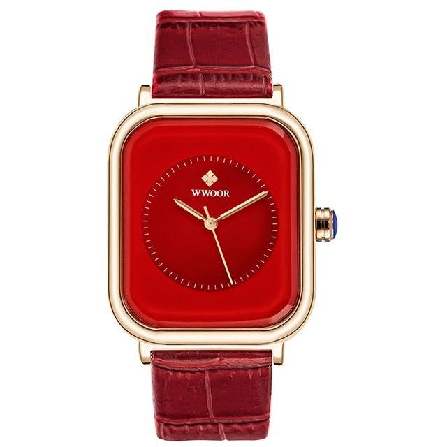 Montre à Quartz Rectangulaire Minimaliste Élégante pour Femme