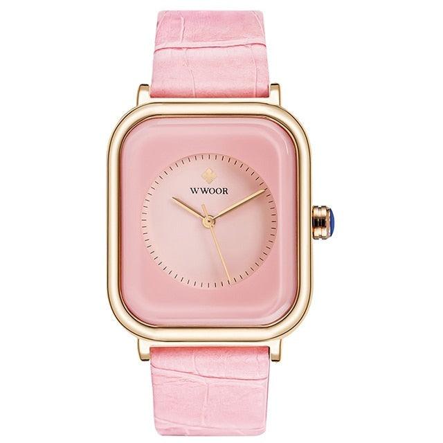 Montre à Quartz Rectangulaire Minimaliste Élégante pour Femme
