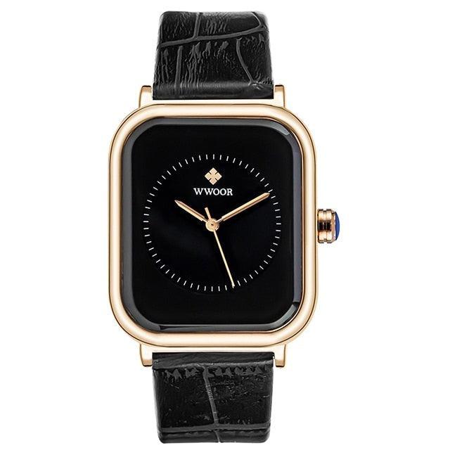 Montre à Quartz Rectangulaire Minimaliste Élégante pour Femme
