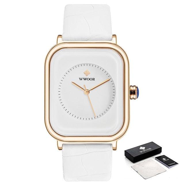 Montre à Quartz Rectangulaire Minimaliste Élégante pour Femme