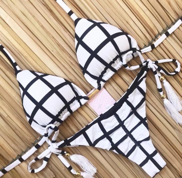 Ensemble de bikini à nouer en ribbed pour femmes à la mode