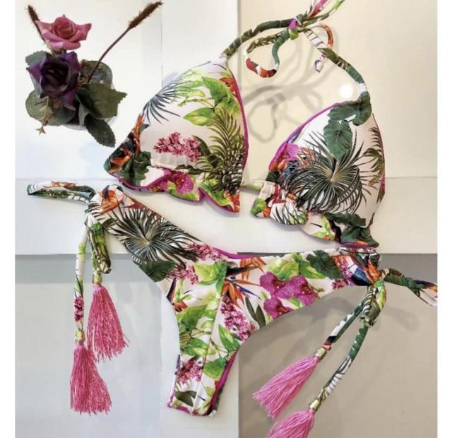 Ensemble de bikini à nouer en ribbed pour femmes à la mode