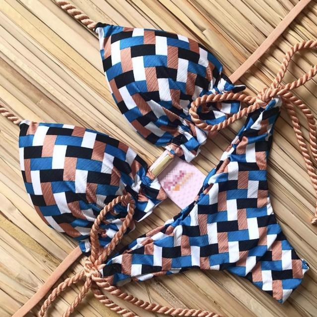 Ensemble de bikini à nouer en ribbed pour femmes à la mode