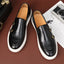 Fashionable casual leather shoes for men, British style shoes, men's summer breathable thick-soled shoes - Korvel