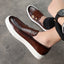 Fashionable casual leather shoes for men, British style shoes, men's summer breathable thick-soled shoes - Korvel