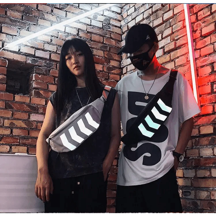 Iridescent Reflective Waist Bag - Stylish Chest Pack for Travel & Festivals - Korvel