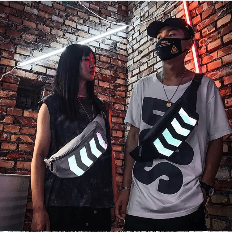 Iridescent Reflective Waist Bag - Stylish Chest Pack for Travel & Festivals - Korvel