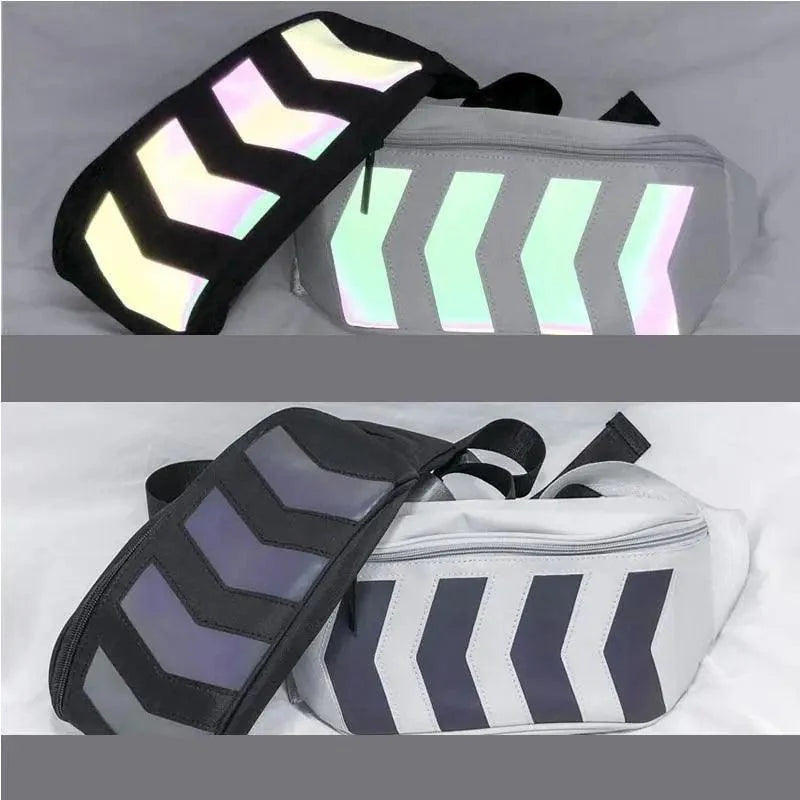 Iridescent Reflective Waist Bag - Stylish Chest Pack for Travel & Festivals - Korvel
